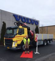 Tmmerhandel krer ud p Djursland i en ny Volvo FM