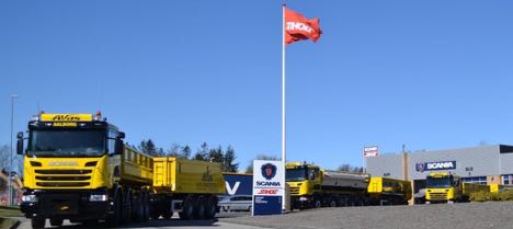 Vognmandsfirma i Aalborg har fået tre nye gule svenskere