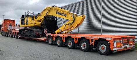 Med en specialtraileren fra Nooteboom kan Herning-vognmand laste omkring 100 ton 