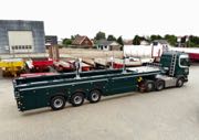 Vognmand i Hjslev har fet ny trailer til betonelementer