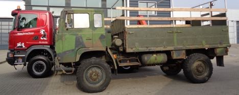 Ny terrngende Scania til Tappernje-firma fik selskab af en ldre