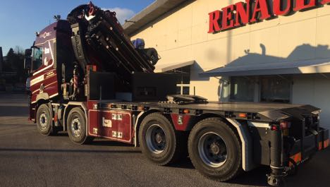 Specialopbygget lastbil har krog i montagearbejdet