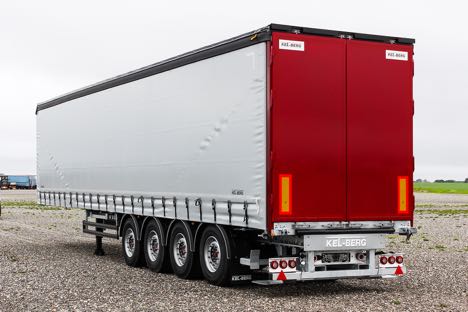 Fire-akslet gardintrailer er godkendt til 35 ton gods