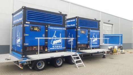 Sv�rlasttrailer er specialopbygget til generatorer