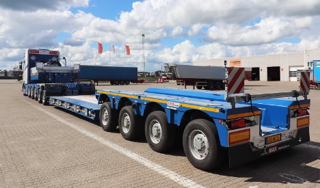Sengetrailer har en tilladt totalv�gt p� godt 110 tons